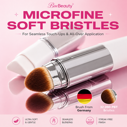 Korean 2‑in‑1 Color‑Changing Foundation Stick with Travel Brush